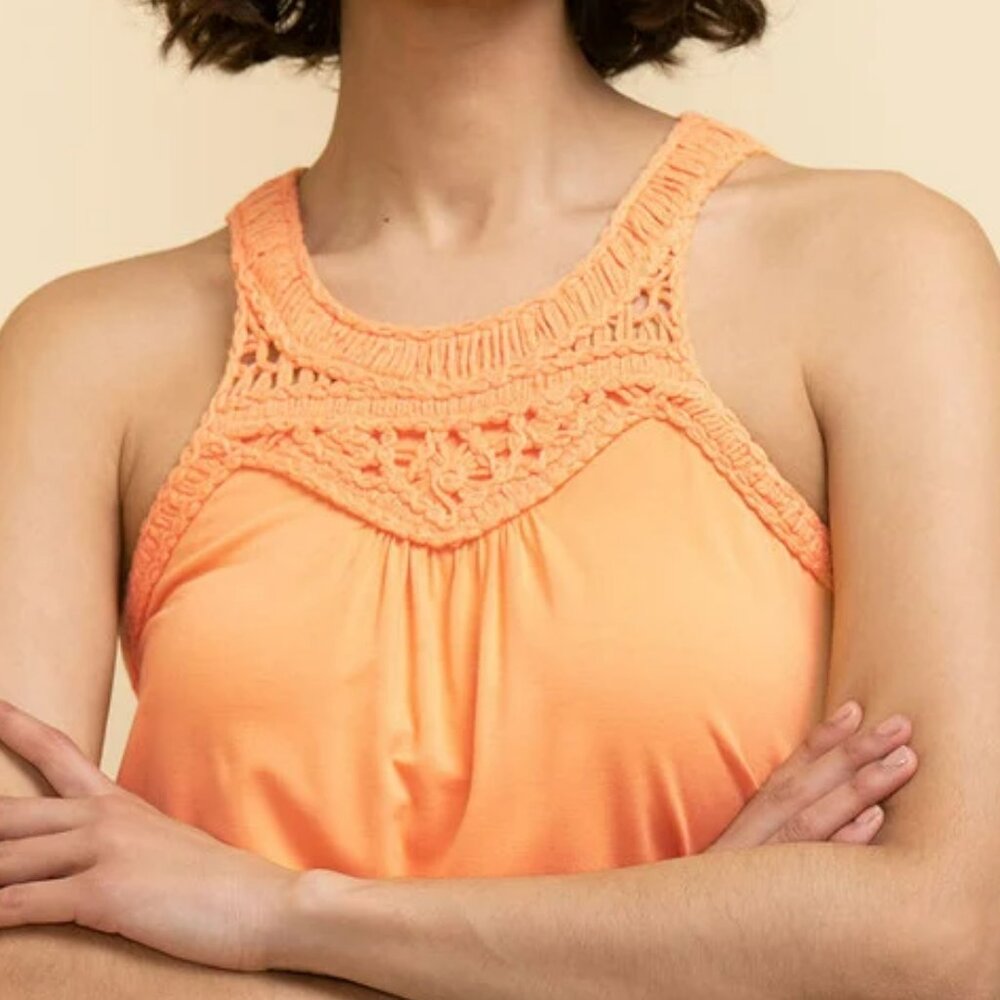 Sleeveless Top with Crochet Trim - Picture 3 of 8